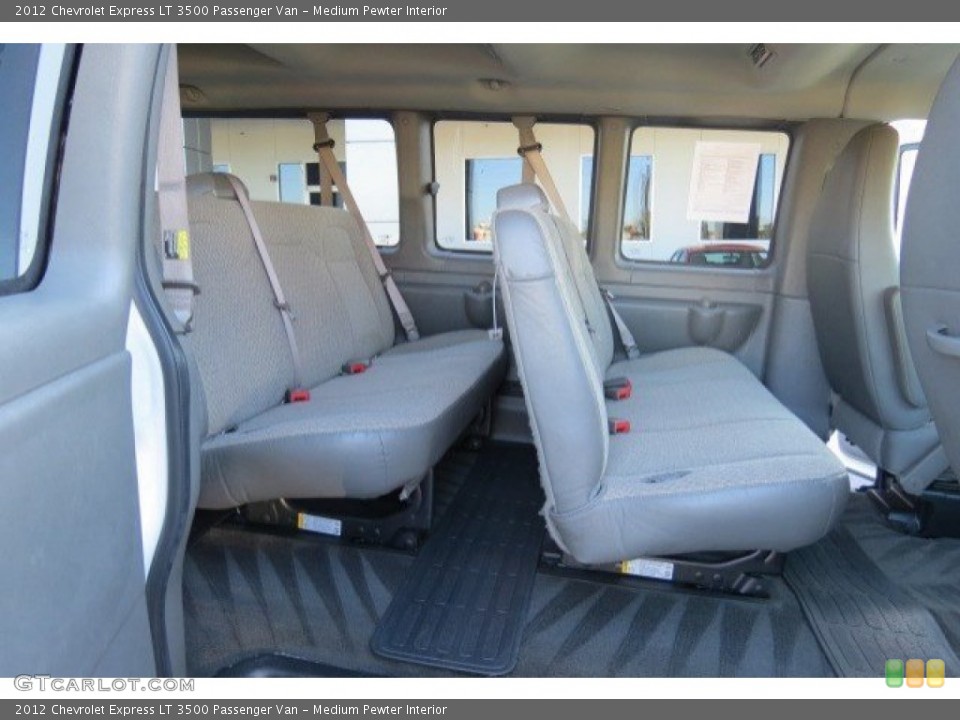 Medium Pewter Interior Rear Seat for the 2012 Chevrolet Express LT 3500 Passenger Van #78303106