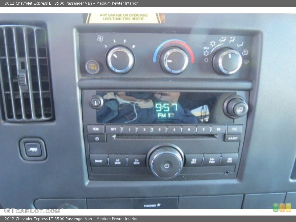 Medium Pewter Interior Controls for the 2012 Chevrolet Express LT 3500 Passenger Van #78303121