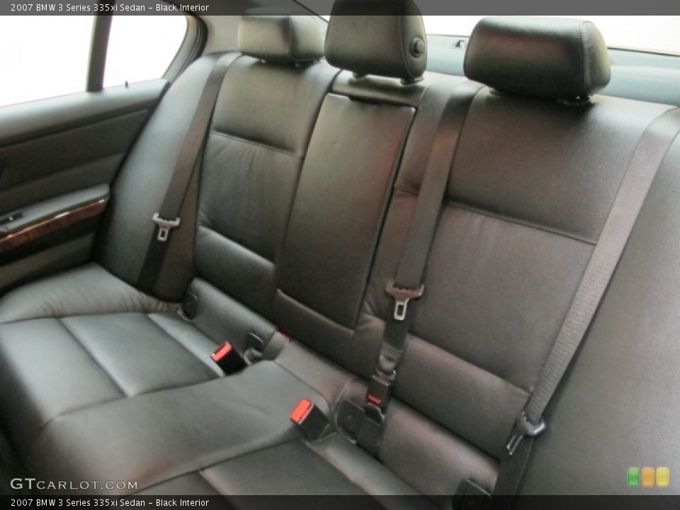 Black Interior Rear Seat for the 2007 BMW 3 Series 335xi Sedan #78304882