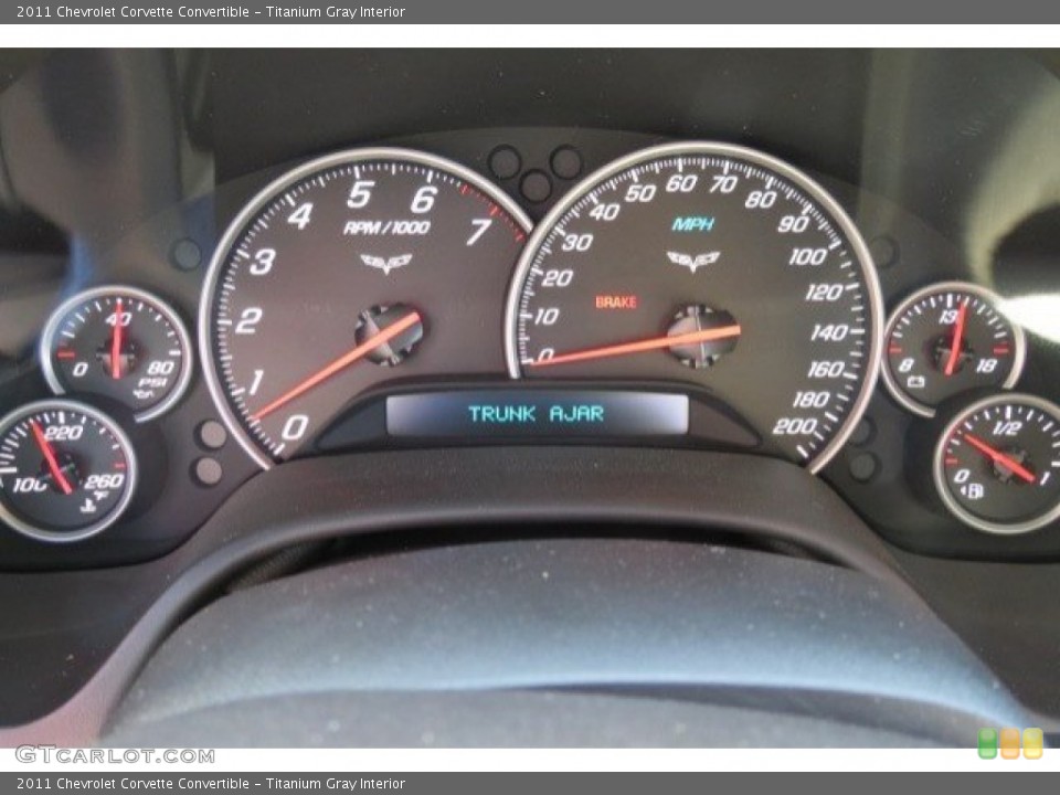 Titanium Gray Interior Gauges for the 2011 Chevrolet Corvette Convertible #78305762