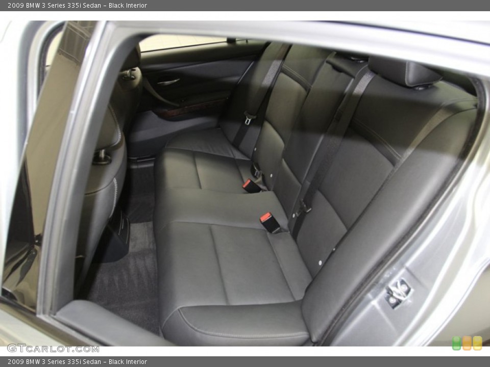 Black Interior Rear Seat for the 2009 BMW 3 Series 335i Sedan #78308122