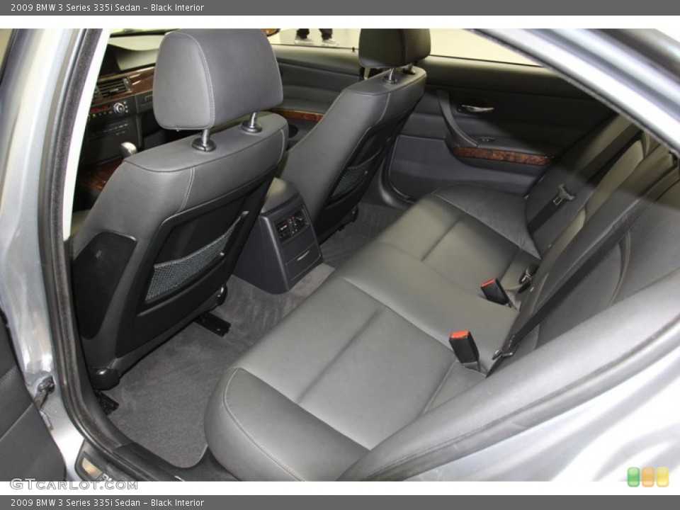 Black Interior Rear Seat for the 2009 BMW 3 Series 335i Sedan #78308516