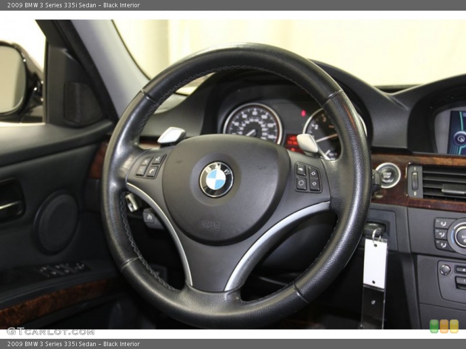 Black Interior Steering Wheel for the 2009 BMW 3 Series 335i Sedan #78308557