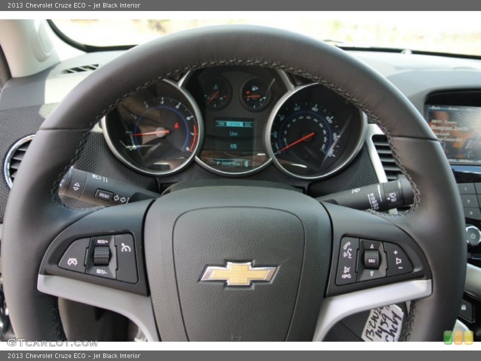 Jet Black Interior Steering Wheel for the 2013 Chevrolet Cruze ECO #78308695