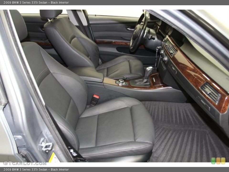 Black Interior Front Seat for the 2009 BMW 3 Series 335i Sedan #78308750