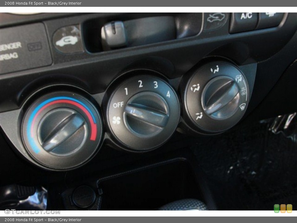 Black/Grey Interior Controls for the 2008 Honda Fit Sport #78308767