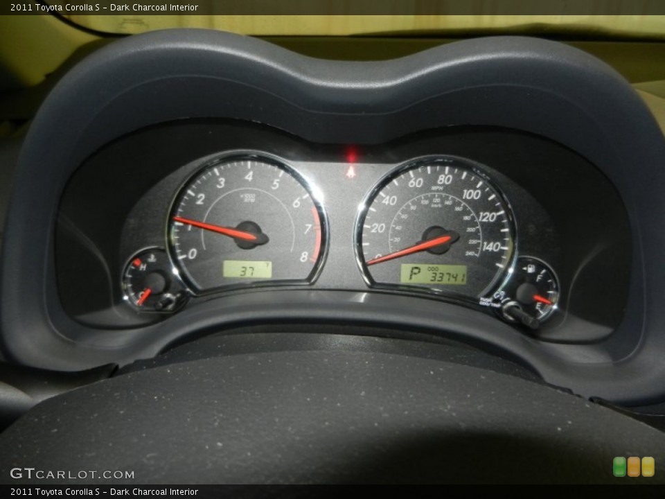 Dark Charcoal Interior Gauges for the 2011 Toyota Corolla S #78313075