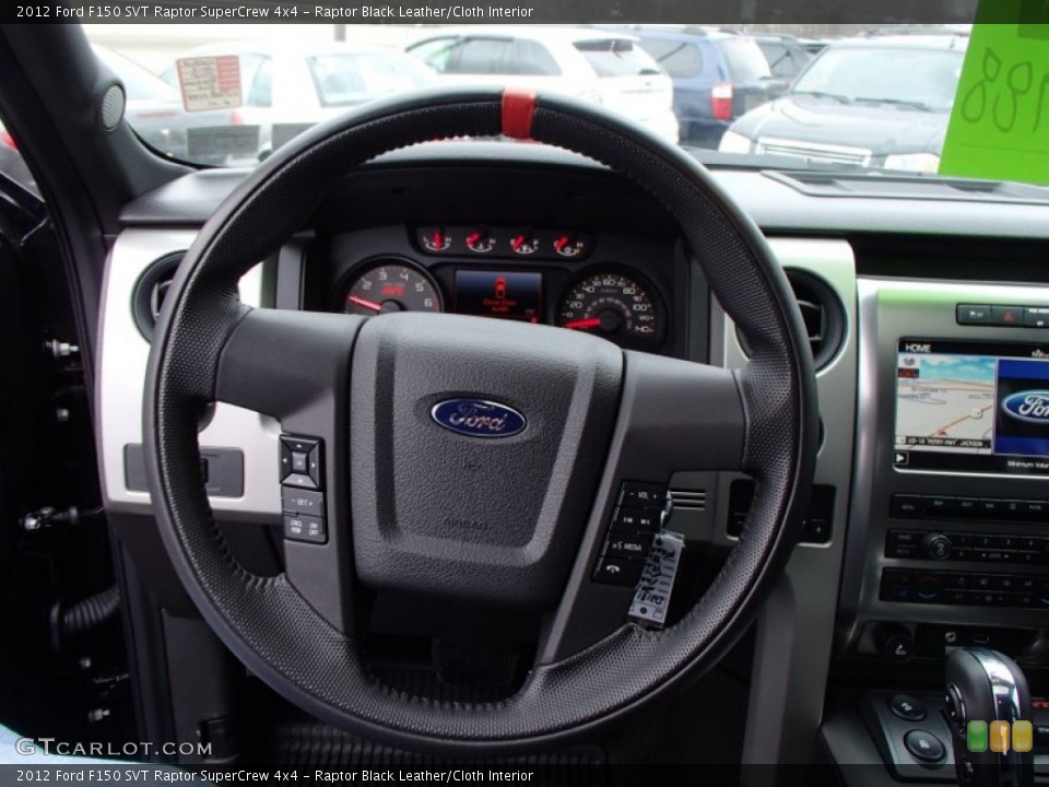 Raptor Black Leather/Cloth Interior Steering Wheel for the 2012 Ford F150 SVT Raptor SuperCrew 4x4 #78313227