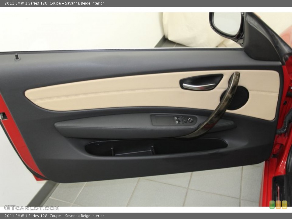 Savanna Beige Interior Door Panel for the 2011 BMW 1 Series 128i Coupe #78314131