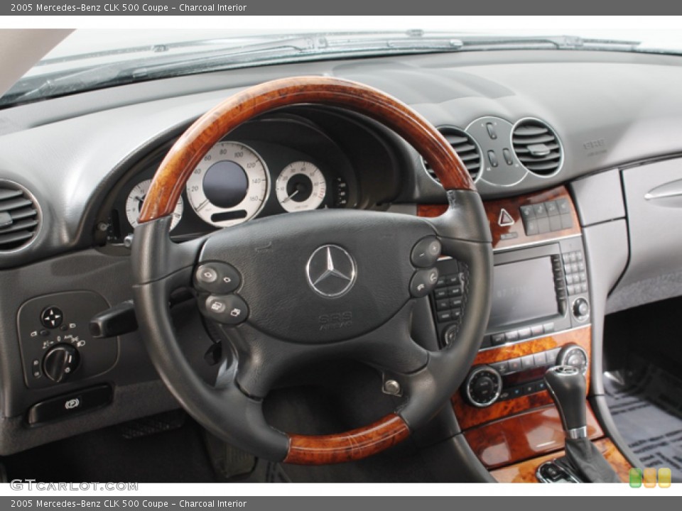 Charcoal Interior Steering Wheel for the 2005 Mercedes-Benz CLK 500 Coupe #78314256