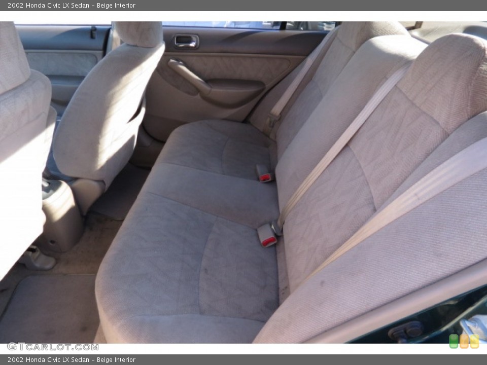 Beige Interior Rear Seat for the 2002 Honda Civic LX Sedan #78314635