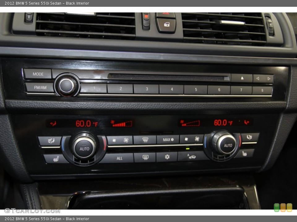 Black Interior Controls for the 2012 BMW 5 Series 550i Sedan #78315883