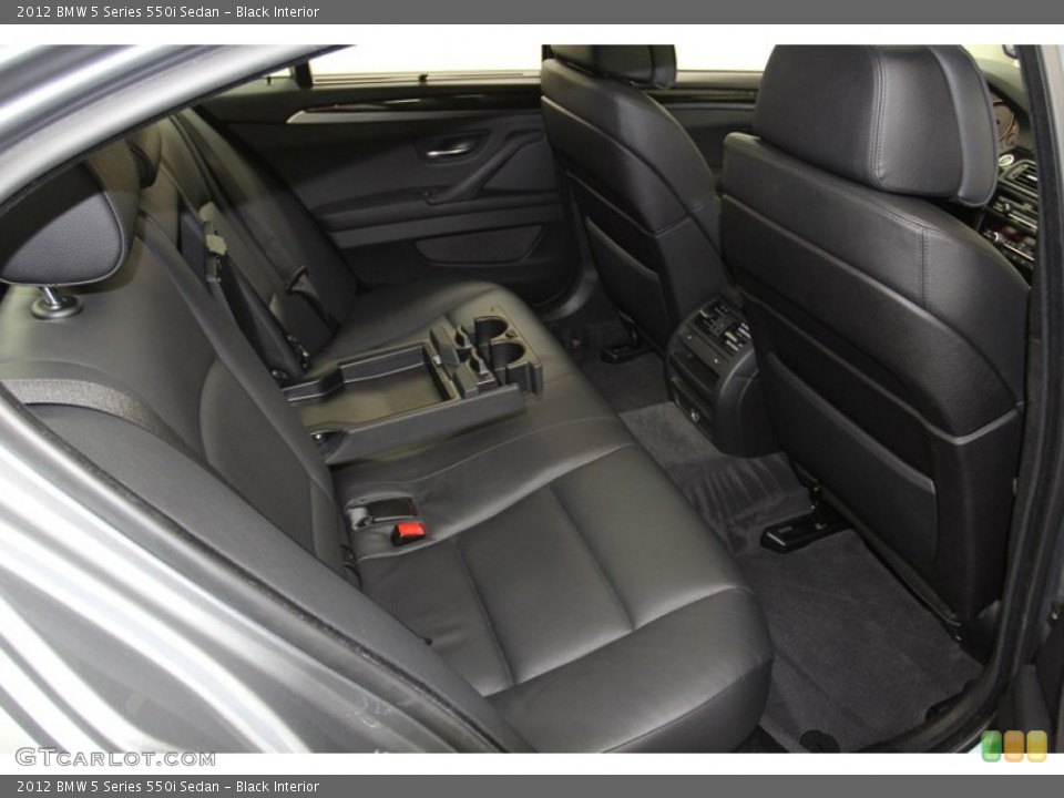 Black Interior Rear Seat for the 2012 BMW 5 Series 550i Sedan #78316000