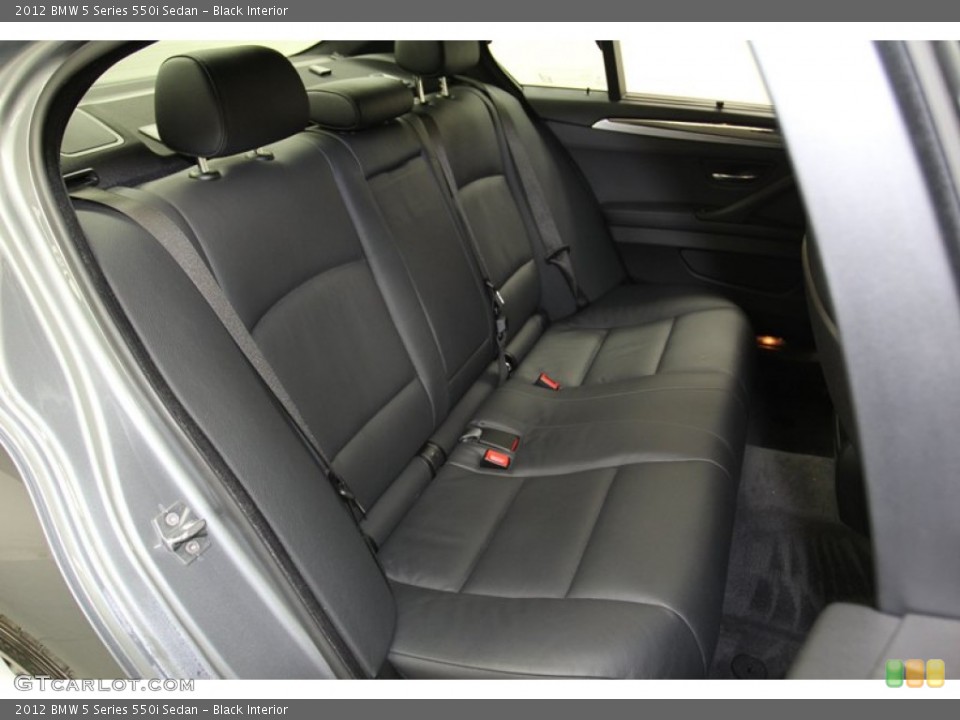 Black Interior Rear Seat for the 2012 BMW 5 Series 550i Sedan #78316009