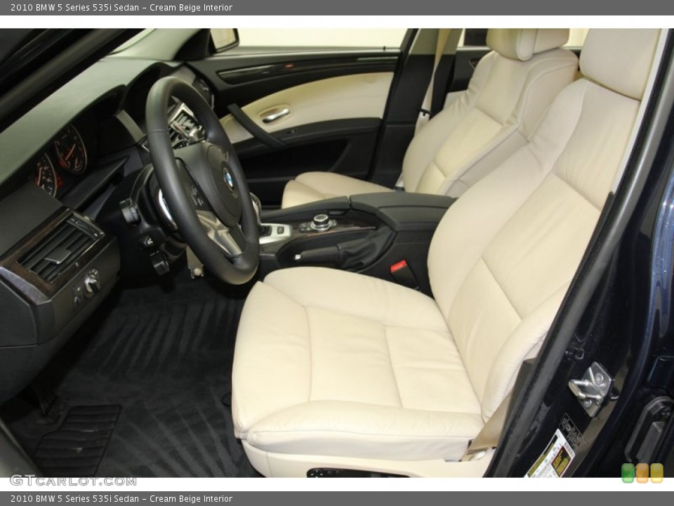 Cream Beige Interior Front Seat for the 2010 BMW 5 Series 535i Sedan #78317167