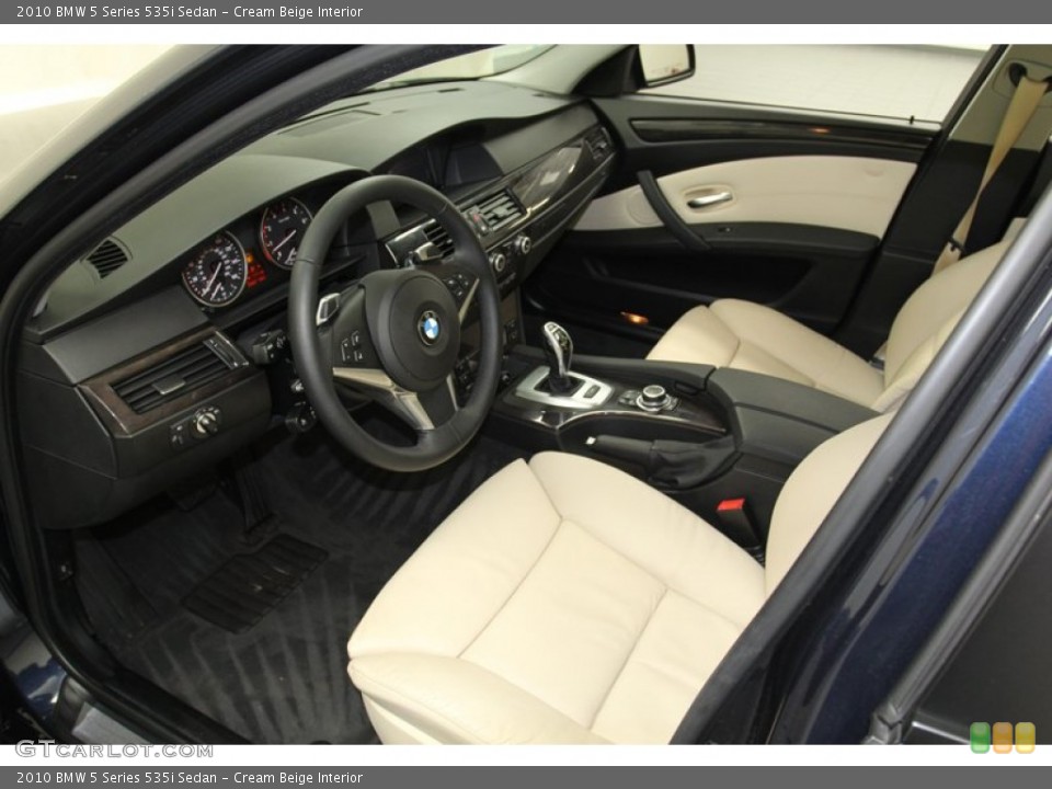 Cream Beige Interior Prime Interior for the 2010 BMW 5 Series 535i Sedan #78317230