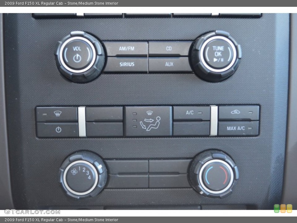 Stone/Medium Stone Interior Controls for the 2009 Ford F150 XL Regular Cab #78317620