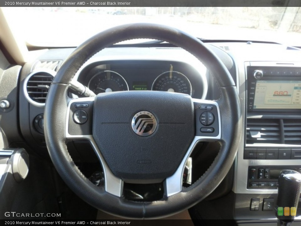 Charcoal Black Interior Steering Wheel for the 2010 Mercury Mountaineer V6 Premier AWD #78320610