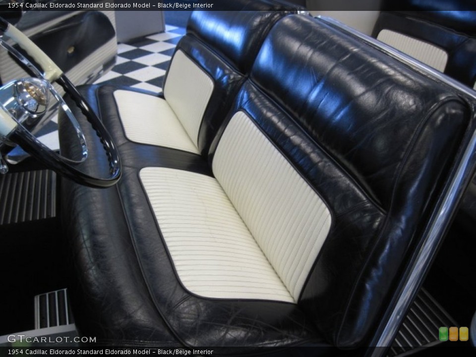 Black/Beige Interior Front Seat for the 1954 Cadillac Eldorado  #78320756