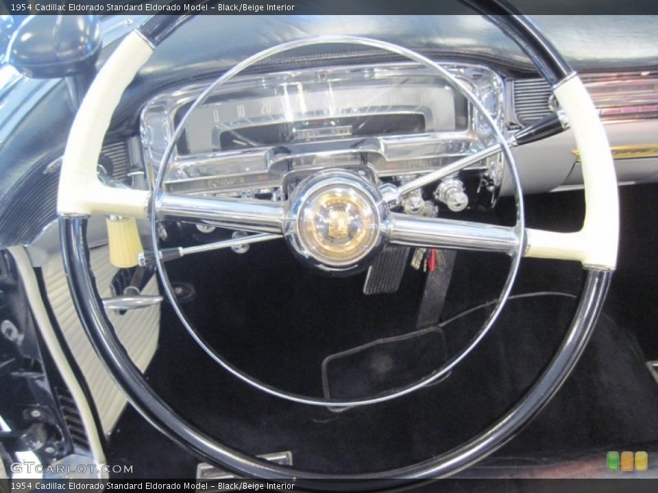 Black/Beige Interior Steering Wheel for the 1954 Cadillac Eldorado  #78321015