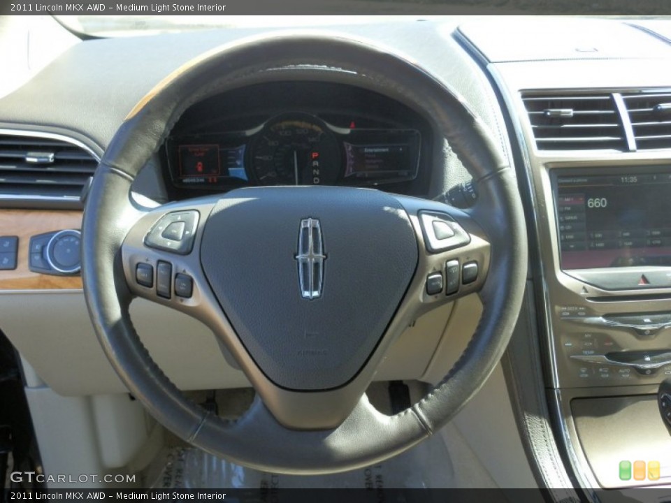 Medium Light Stone Interior Steering Wheel for the 2011 Lincoln MKX AWD #78321502