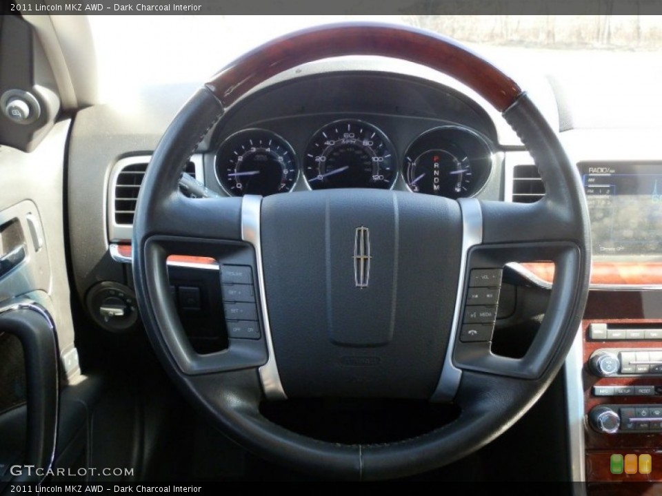Dark Charcoal Interior Steering Wheel for the 2011 Lincoln MKZ AWD #78321974