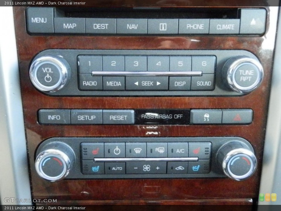Dark Charcoal Interior Controls for the 2011 Lincoln MKZ AWD #78322386