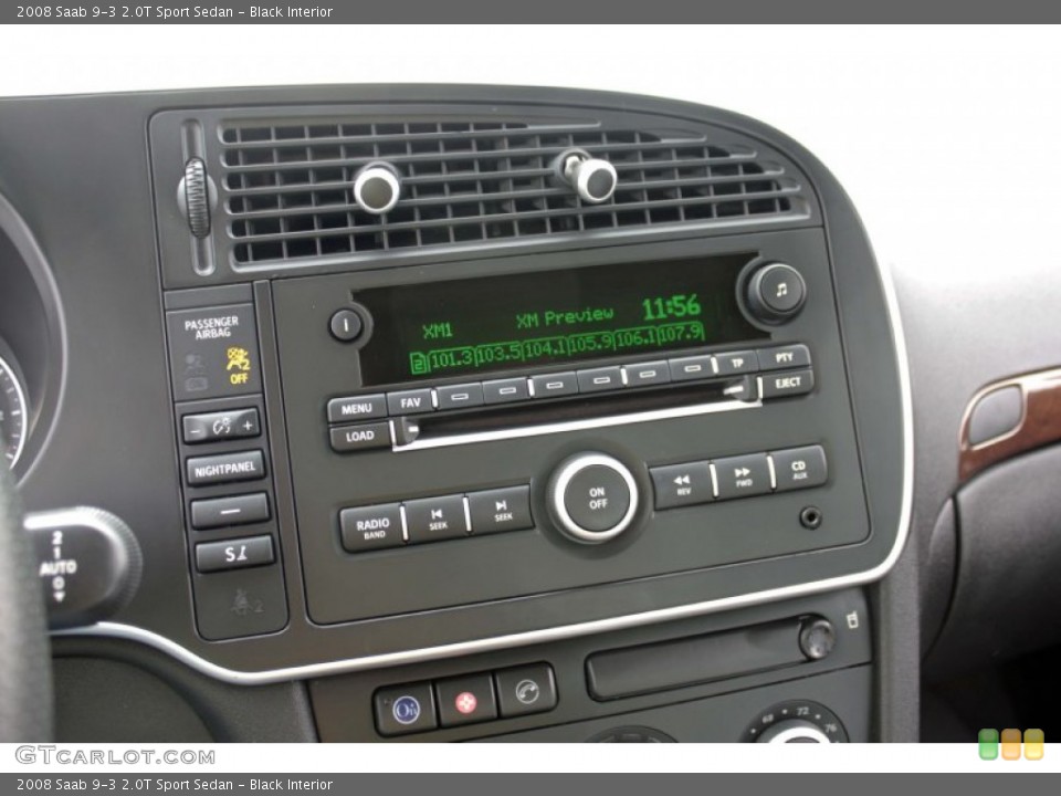 Black Interior Controls for the 2008 Saab 9-3 2.0T Sport Sedan #78322956