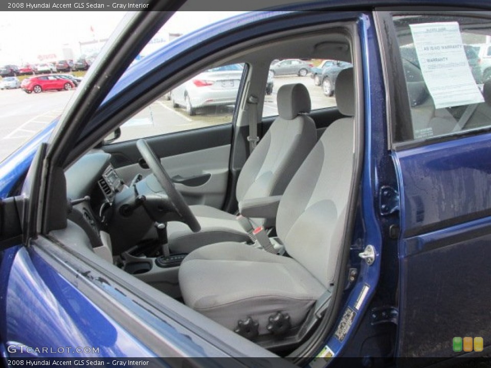 Gray Interior Photo for the 2008 Hyundai Accent GLS Sedan #78322985
