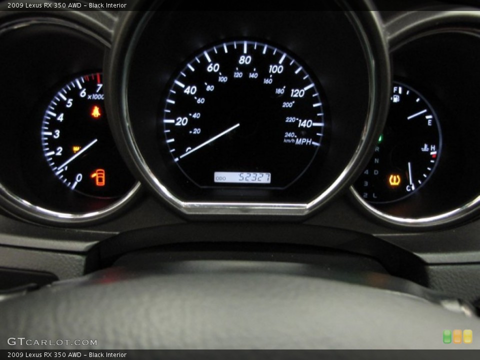 Black Interior Gauges for the 2009 Lexus RX 350 AWD #78323334
