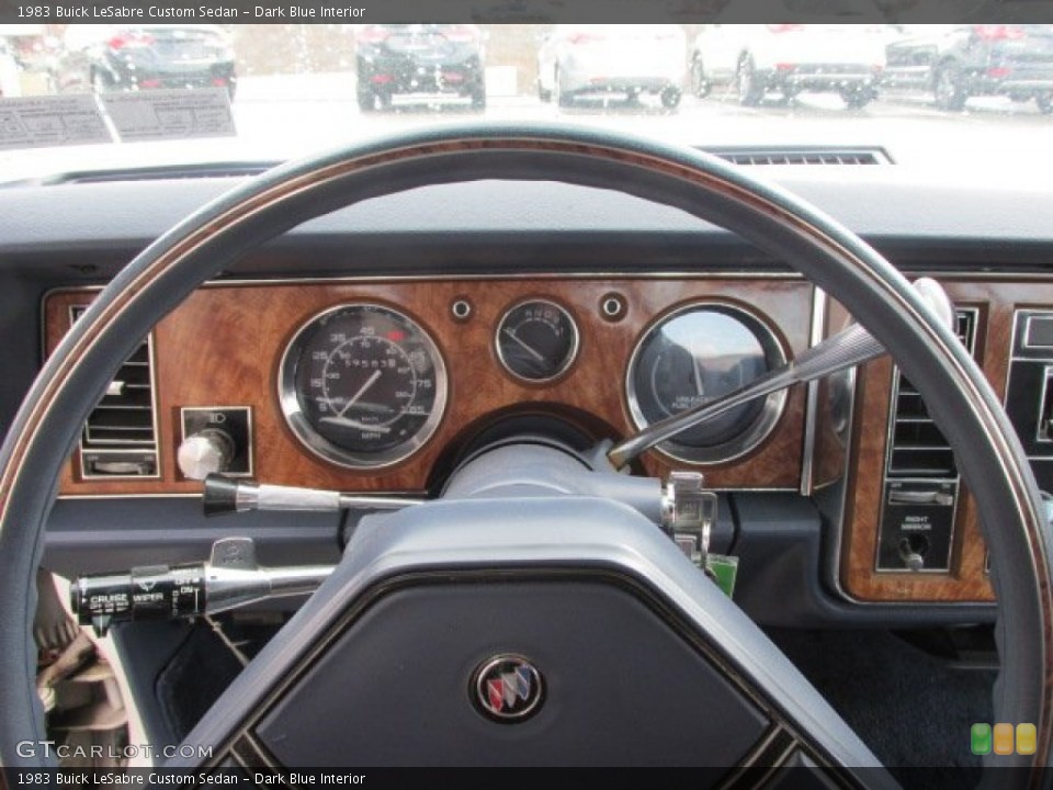 Dark Blue Interior Steering Wheel for the 1983 Buick LeSabre Custom Sedan #78323985