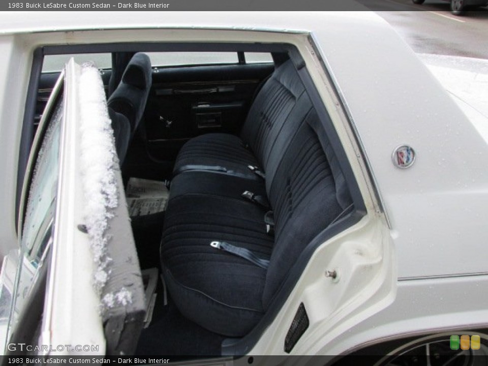 Dark Blue Interior Rear Seat for the 1983 Buick LeSabre Custom Sedan #78324009