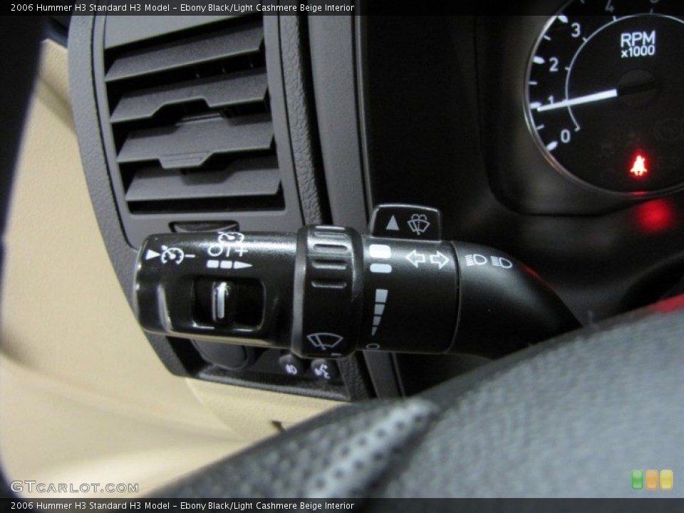 Ebony Black/Light Cashmere Beige Interior Controls for the 2006 Hummer H3  #78324855