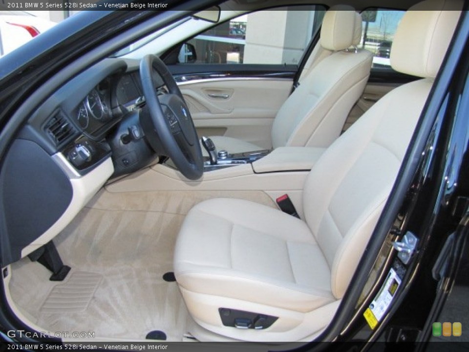 Venetian Beige Interior Front Seat for the 2011 BMW 5 Series 528i Sedan #78326476
