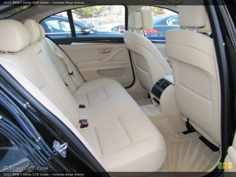 Venetian Beige Interior Rear Seat for the 2011 BMW 5 Series 528i Sedan #78326785