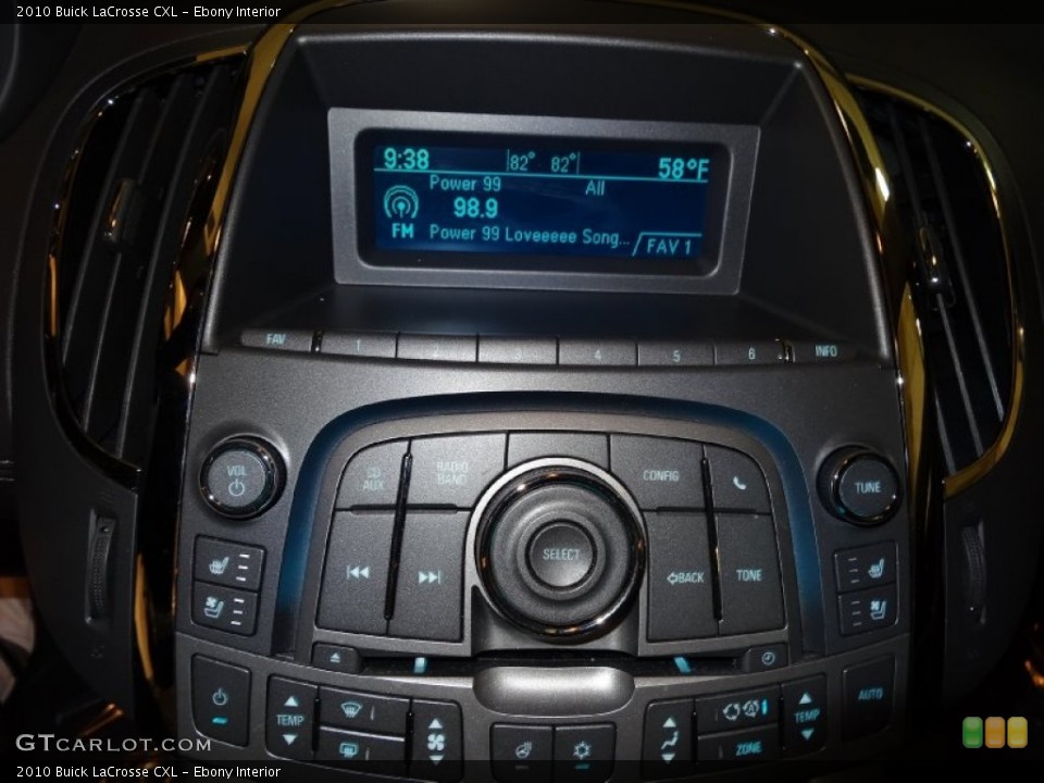 Ebony Interior Controls for the 2010 Buick LaCrosse CXL #78327198