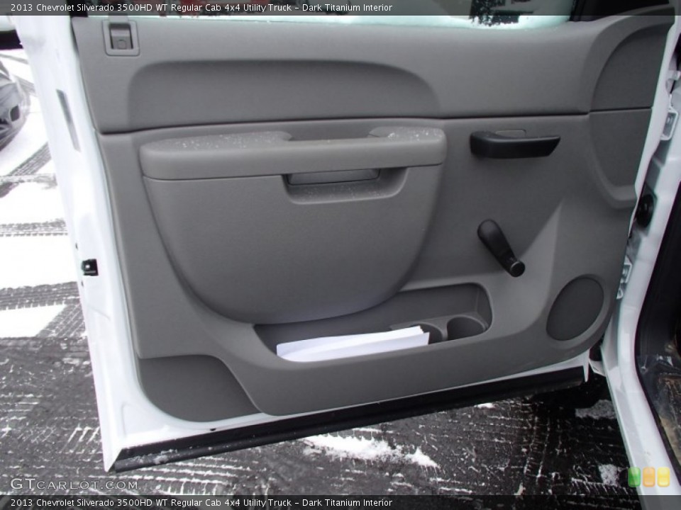 Dark Titanium Interior Door Panel for the 2013 Chevrolet Silverado 3500HD WT Regular Cab 4x4 Utility Truck #78329010