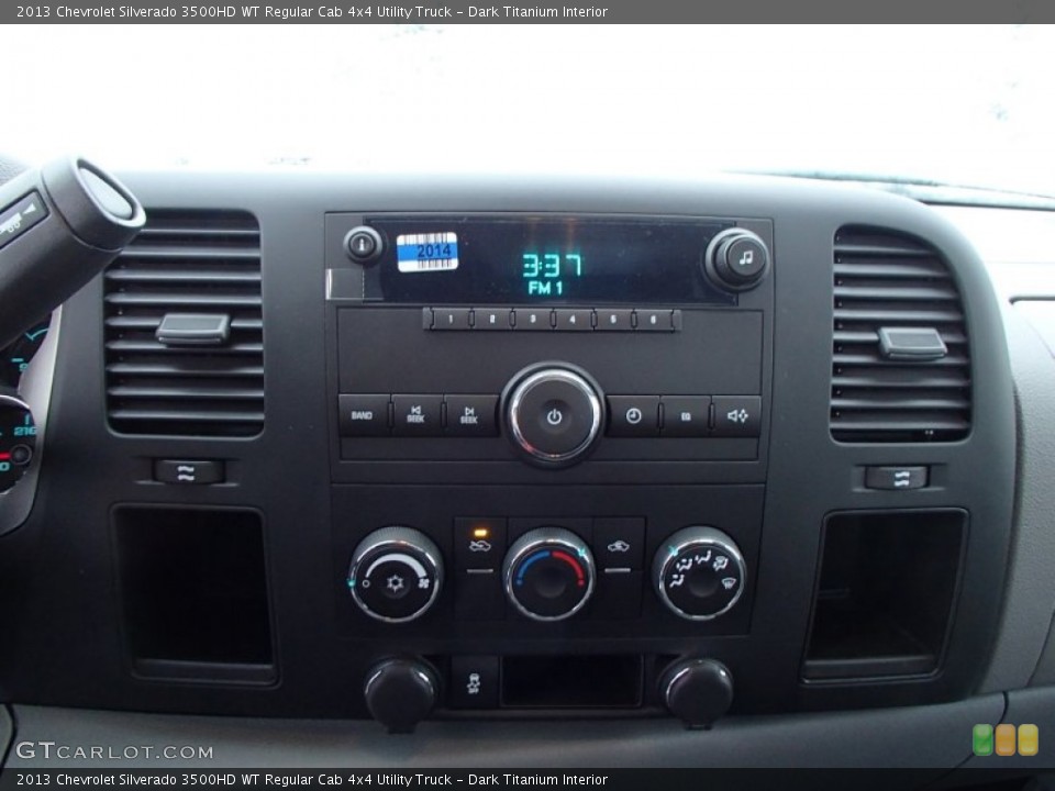 Dark Titanium Interior Controls for the 2013 Chevrolet Silverado 3500HD WT Regular Cab 4x4 Utility Truck #78329112