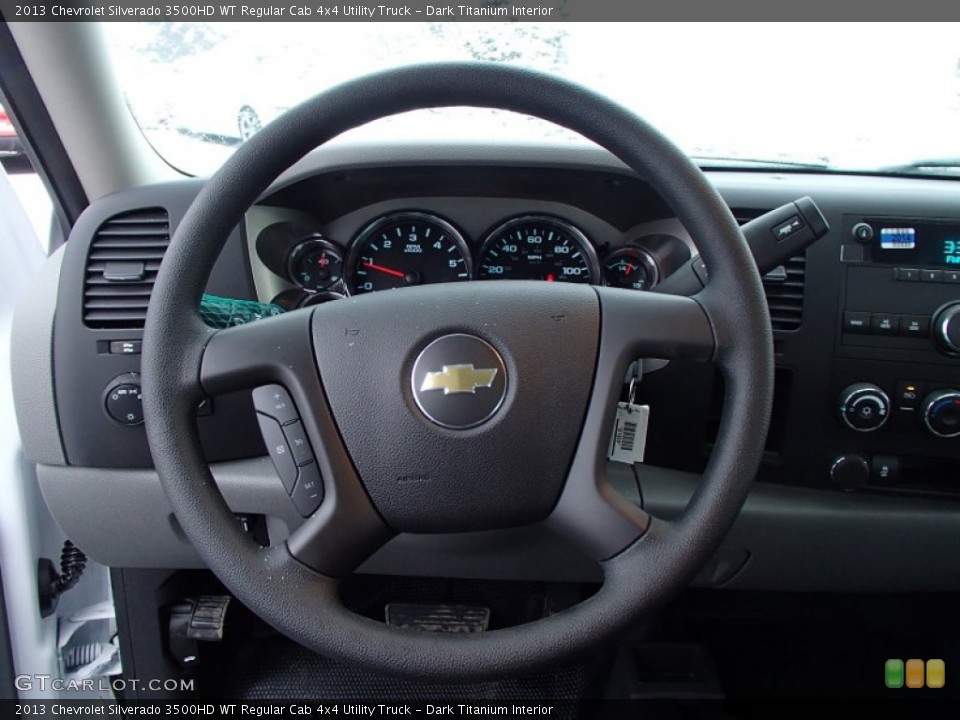 Dark Titanium Interior Steering Wheel for the 2013 Chevrolet Silverado 3500HD WT Regular Cab 4x4 Utility Truck #78329132