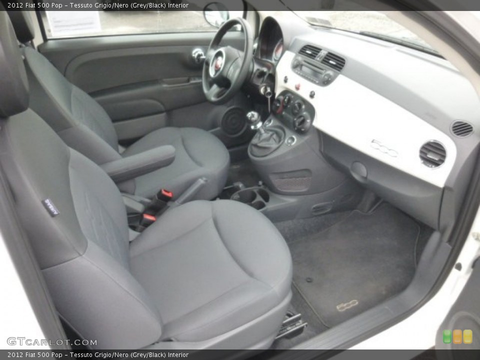 Tessuto Grigio/Nero (Grey/Black) Interior Photo for the 2012 Fiat 500 Pop #78330105