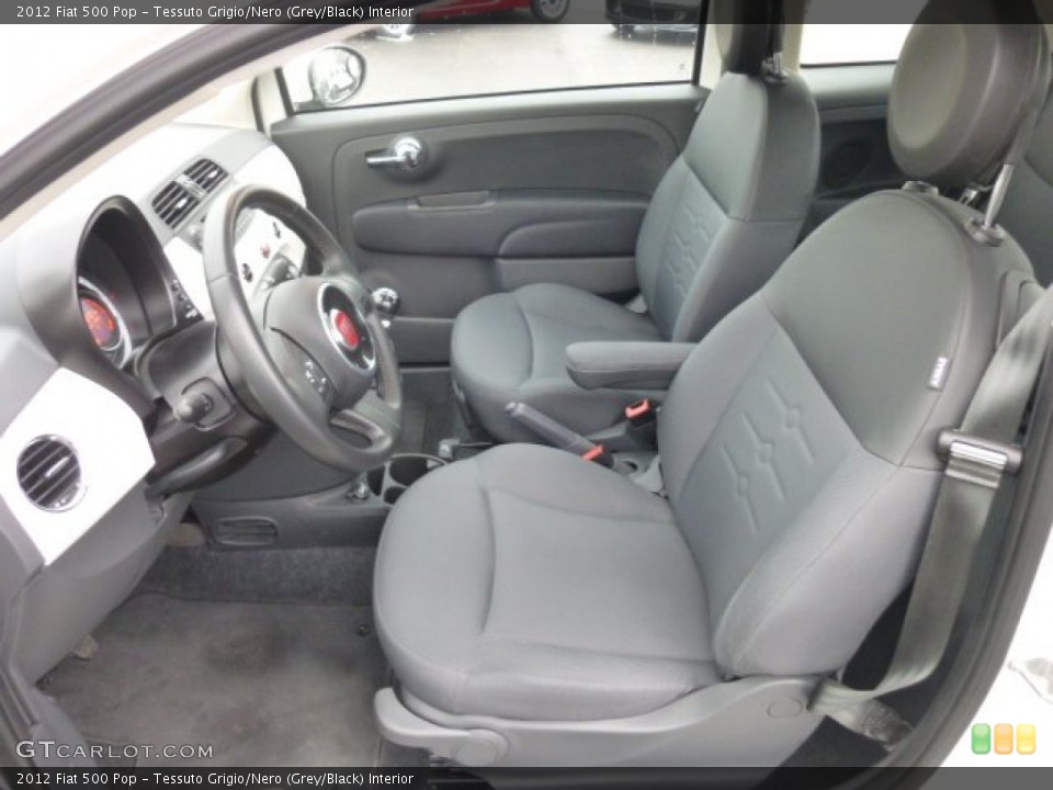 Tessuto Grigio/Nero (Grey/Black) Interior Front Seat for the 2012 Fiat 500 Pop #78330183