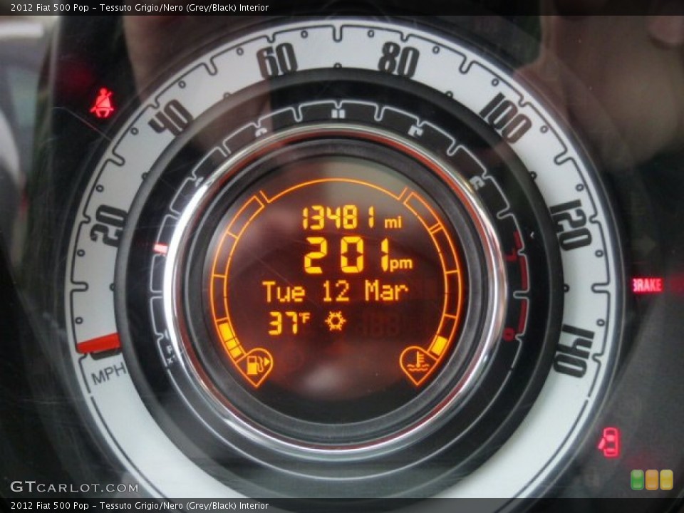 Tessuto Grigio/Nero (Grey/Black) Interior Gauges for the 2012 Fiat 500 Pop #78330249