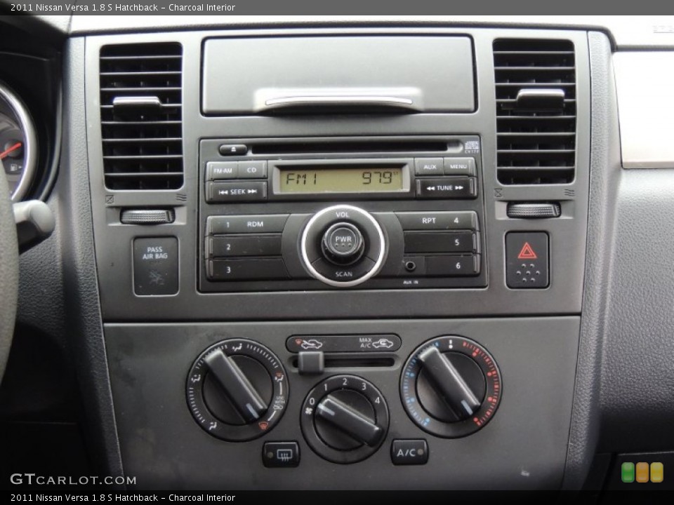 Charcoal Interior Controls for the 2011 Nissan Versa 1.8 S Hatchback #78331562