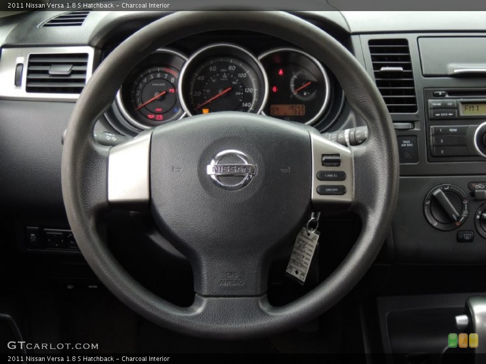 Charcoal Interior Steering Wheel for the 2011 Nissan Versa 1.8 S Hatchback #78331608