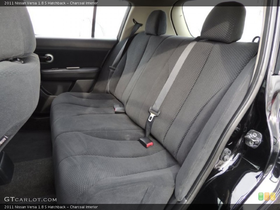 Charcoal Interior Rear Seat for the 2011 Nissan Versa 1.8 S Hatchback #78331713