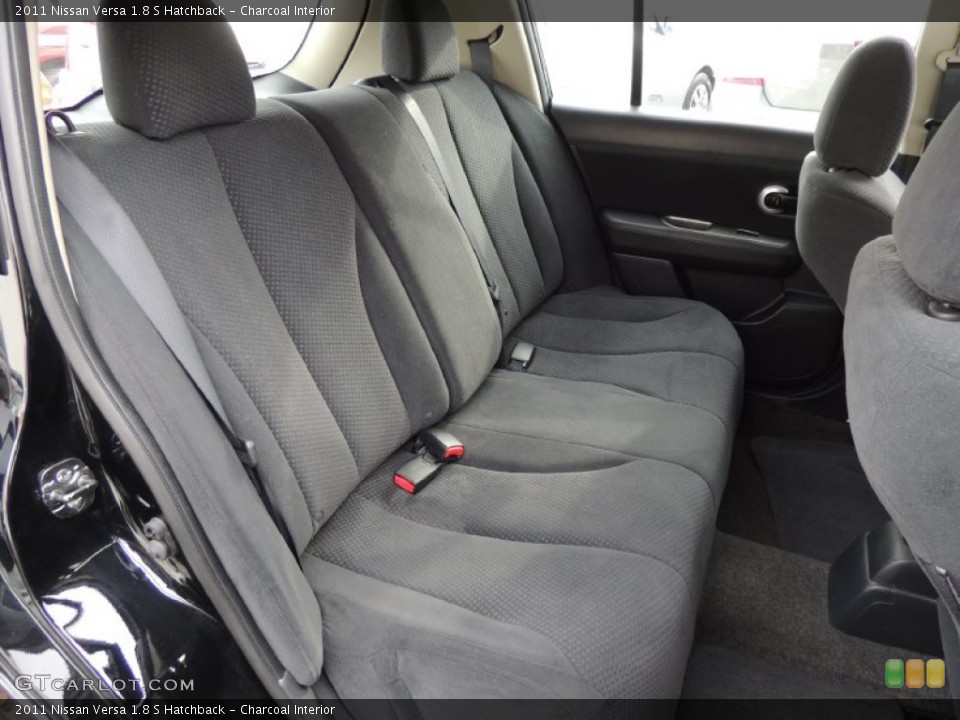 Charcoal Interior Rear Seat for the 2011 Nissan Versa 1.8 S Hatchback #78331761