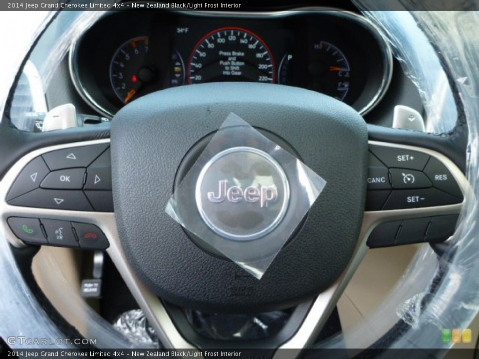 New Zealand Black/Light Frost Interior Steering Wheel for the 2014 Jeep Grand Cherokee Limited 4x4 #78332889