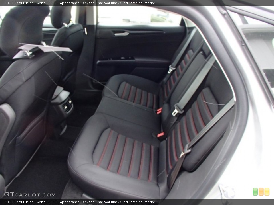 SE Appearance Package Charcoal Black/Red Stitching Interior Rear Seat for the 2013 Ford Fusion Hybrid SE #78335581