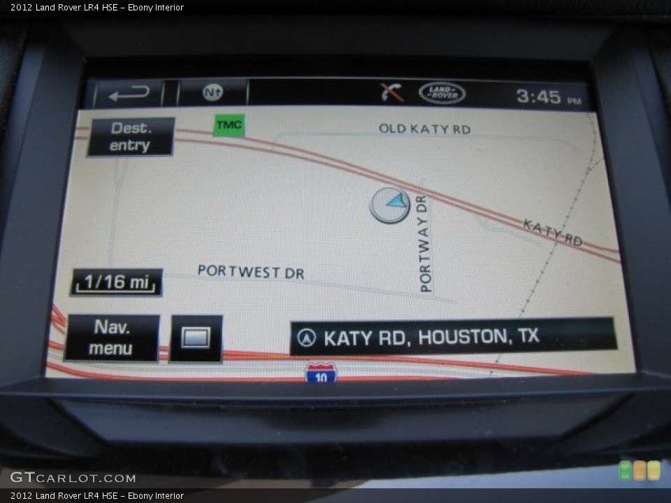 Ebony Interior Navigation for the 2012 Land Rover LR4 HSE #78335644