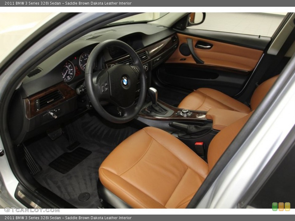 Saddle Brown Dakota Leather Interior Prime Interior for the 2011 BMW 3 Series 328i Sedan #78335889